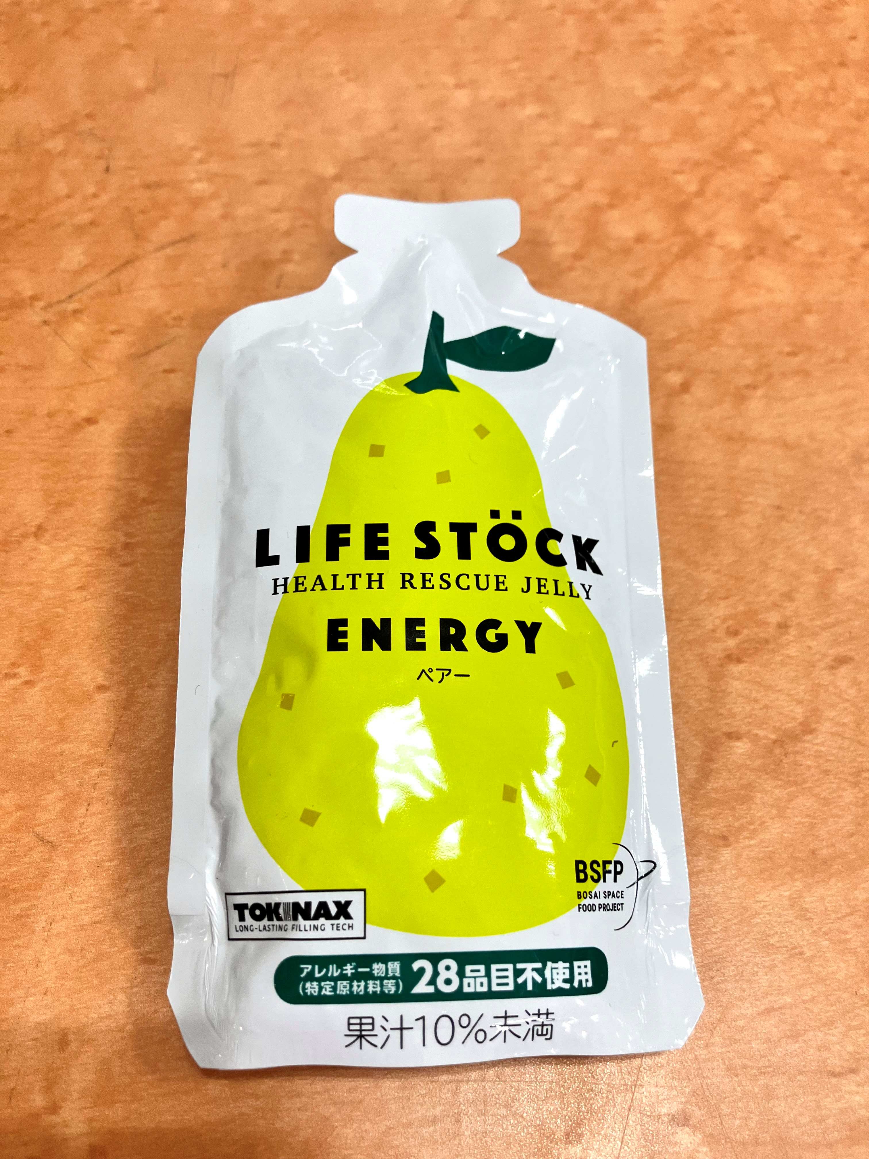 【LIFE STOCK エナジー　ペアー】防災備蓄ゼリー　エネルギー補給　洋ナシ味